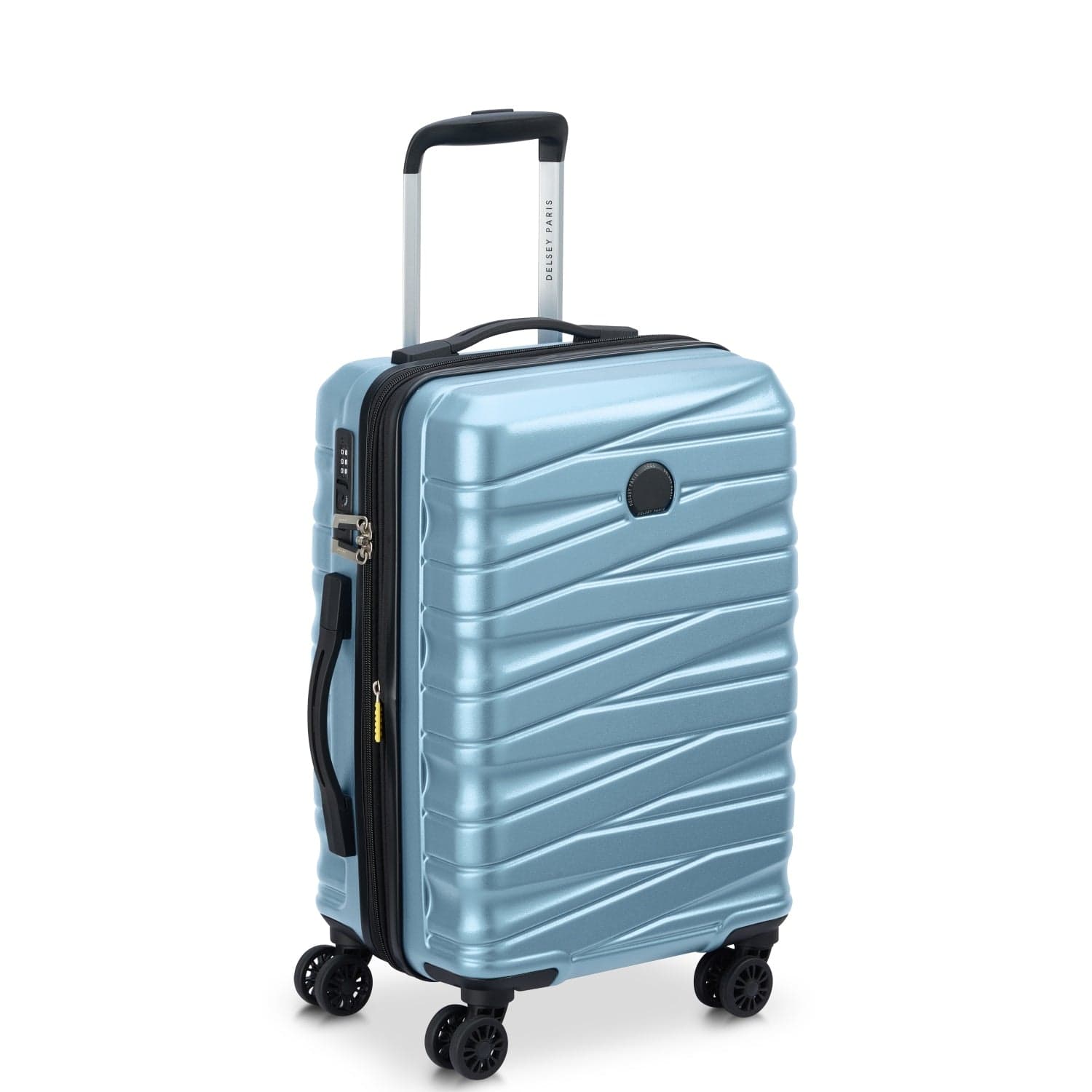 Delsey Paris Tiphanie 55+70+82Cm Hardcase 4 Double Wheel Expandable Cabin & Check-In Luggage Trolley Set Aqua + Free  Agreable Backpack