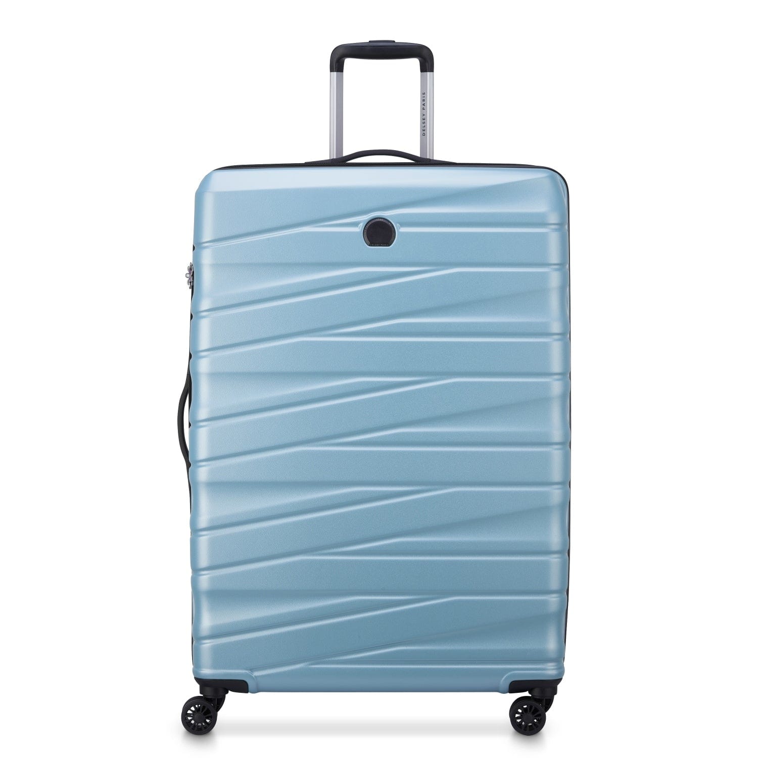 Delsey Tiphanie 55+70+82cm Hardcase 4 Double Wheel Expandable Cabin & Check-In Luggage Trolley Set Aqua + FREE Delsey Agreable Backpack