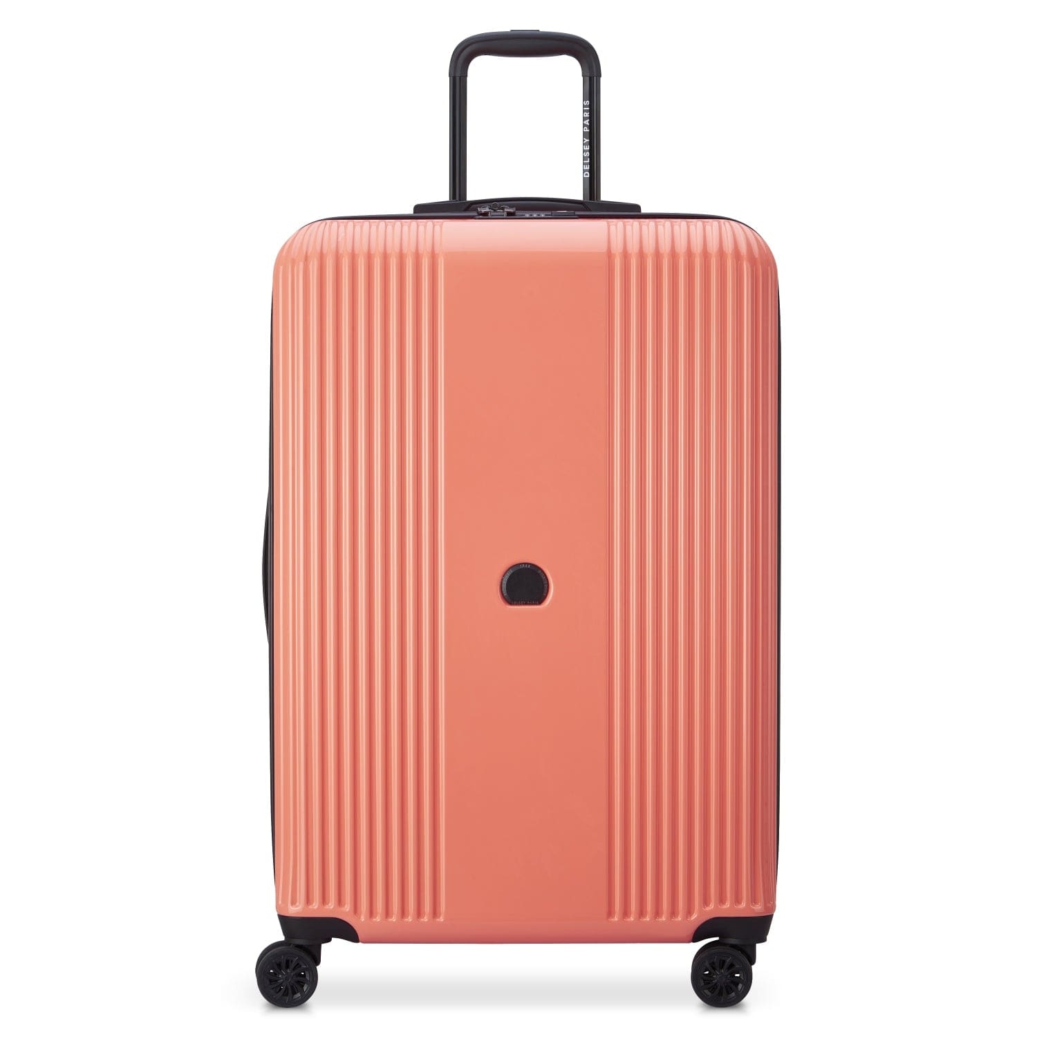 Delsey Paris Ophelie 55+70+82Cm Hardcase 4 Double Wheel Expandable Cabin & Check-In Luggage Trolley Set Glossy Pink + Free  Agreable Backpack