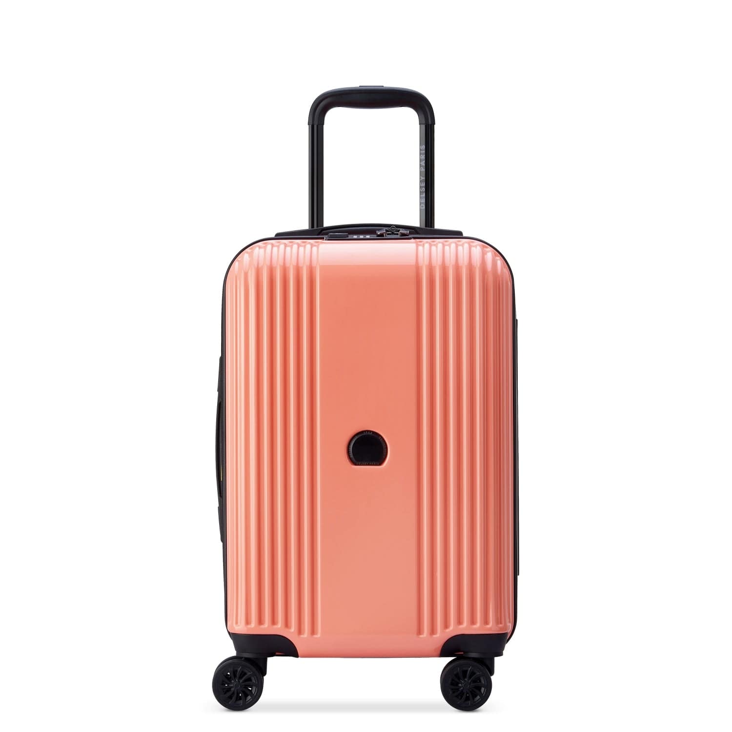 Delsey Paris Ophelie 55+70+82Cm Hardcase 4 Double Wheel Expandable Cabin & Check-In Luggage Trolley Set Glossy Pink + Free  Agreable Backpack