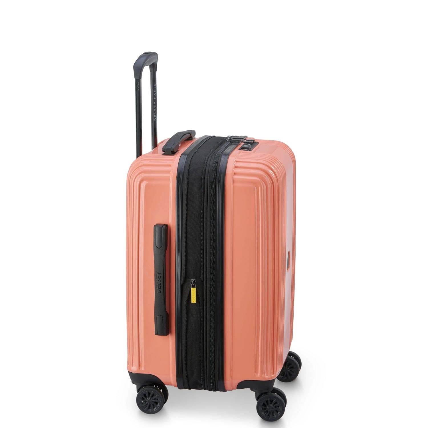 Delsey Paris Ophelie 55+70+82Cm Hardcase 4 Double Wheel Expandable Cabin & Check-In Luggage Trolley Set Glossy Pink + Free  Agreable Backpack