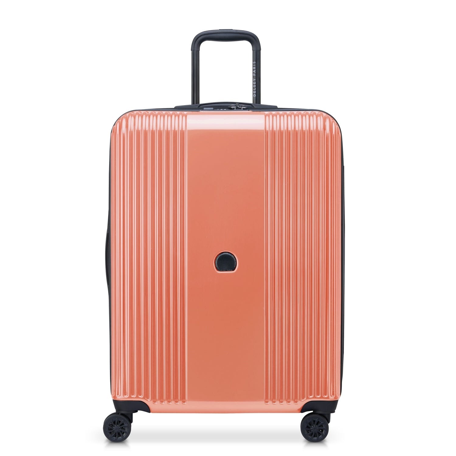 Delsey Paris Ophelie 55+70+82Cm Hardcase 4 Double Wheel Expandable Cabin & Check-In Luggage Trolley Set Glossy Pink + Free  Agreable Backpack