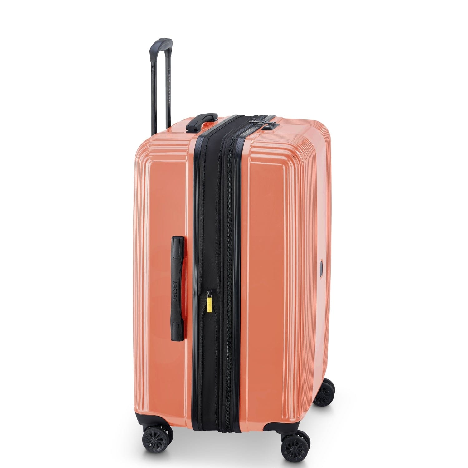 Delsey Paris Ophelie 55+70+82Cm Hardcase 4 Double Wheel Expandable Cabin & Check-In Luggage Trolley Set Glossy Pink + Free  Agreable Backpack