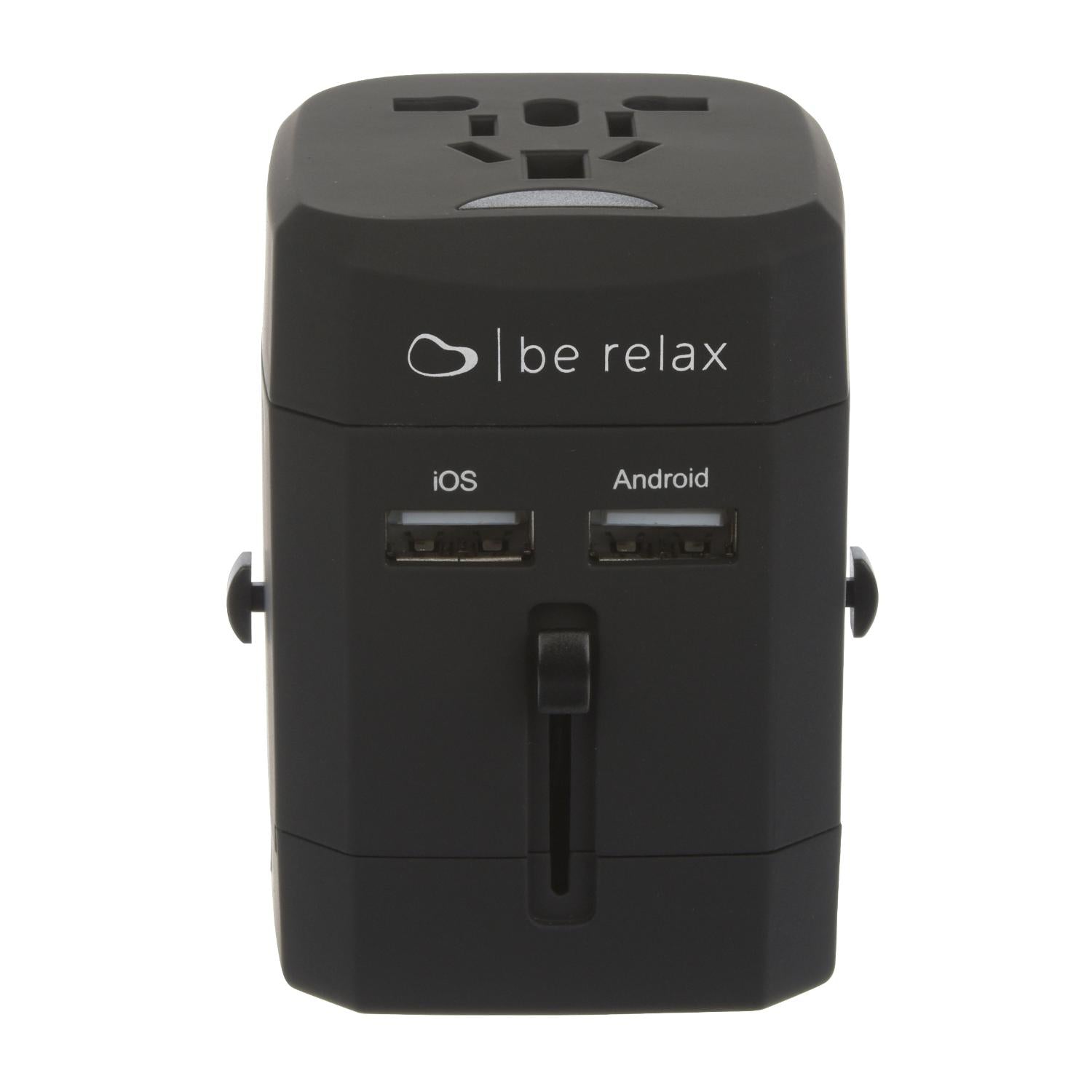 Be Relax Worldwide Travel Adapter - Black