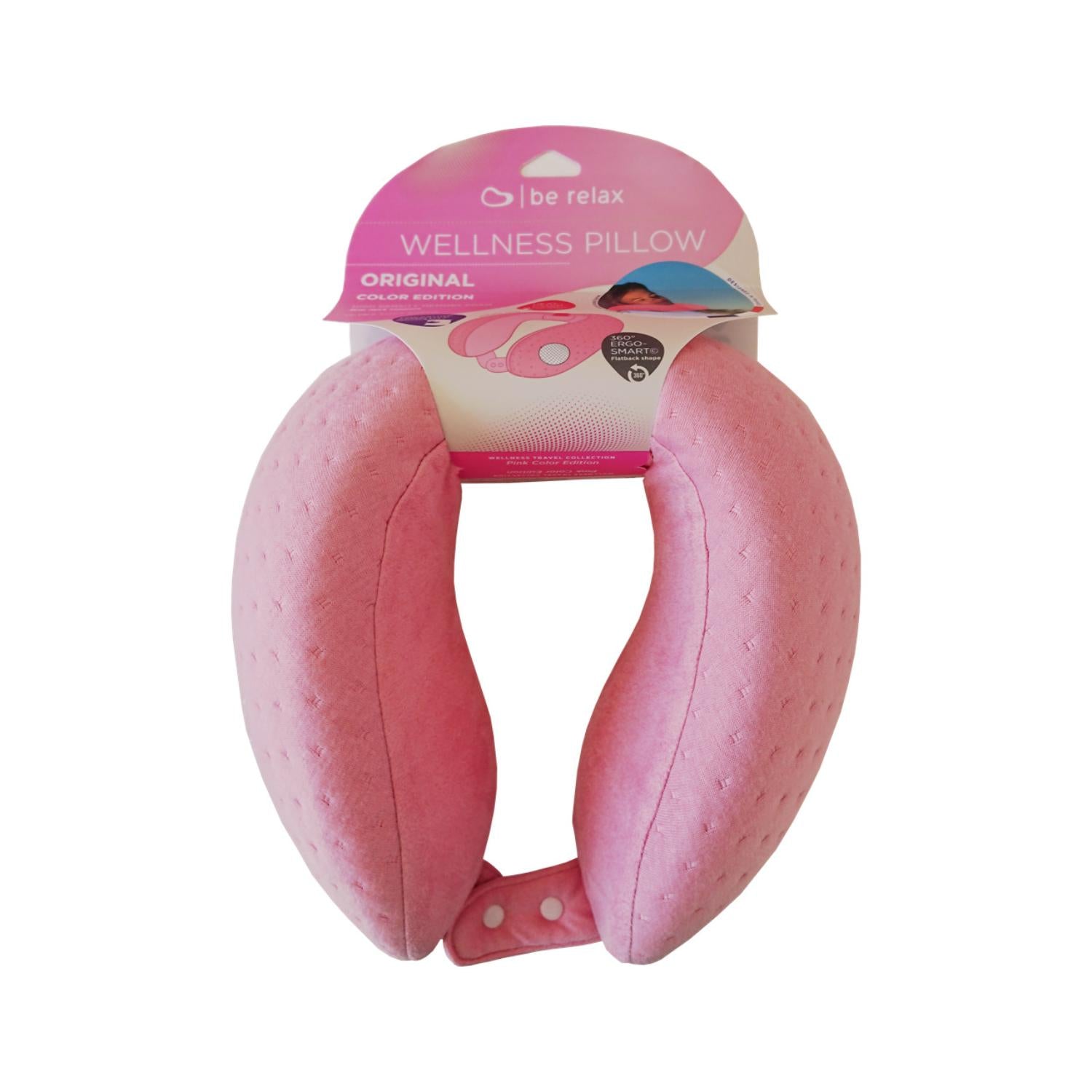 Be Relax My Memory Foam Ultimate Welllness Pillow - Pink 
