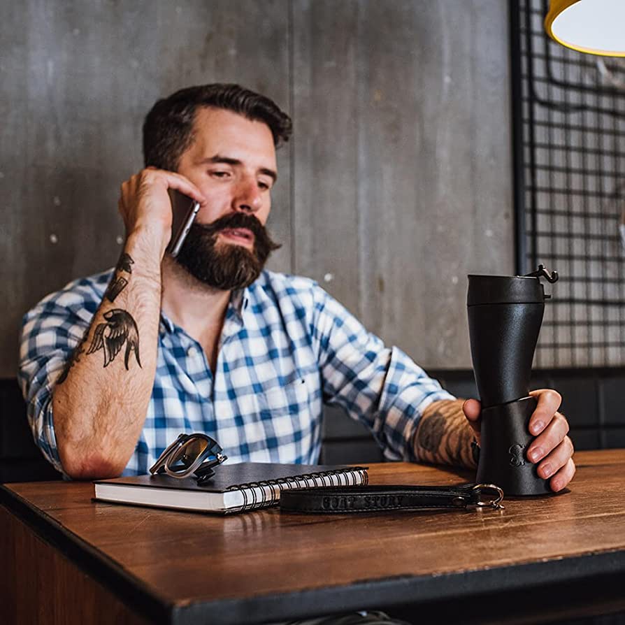 GOAT STORY Mug Black faux Leather 470ML