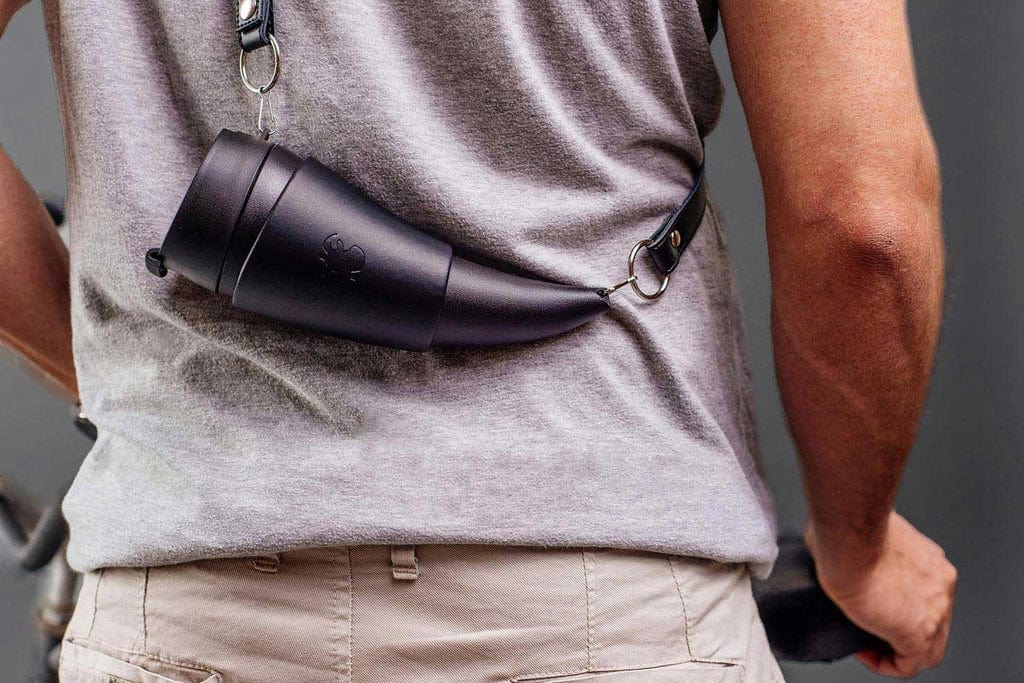 Goat Story Mug Black Real Leather 470Ml