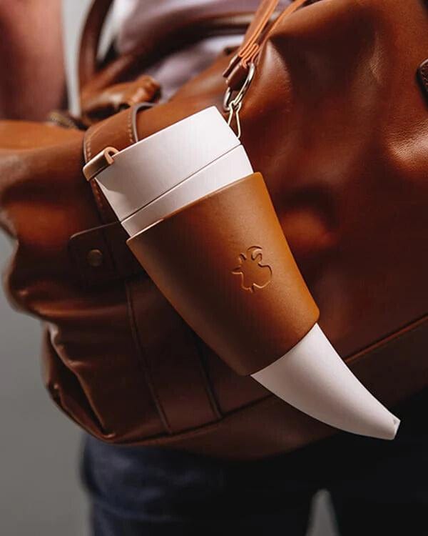 Goat Story Mug Brown Faux Leather 350Ml