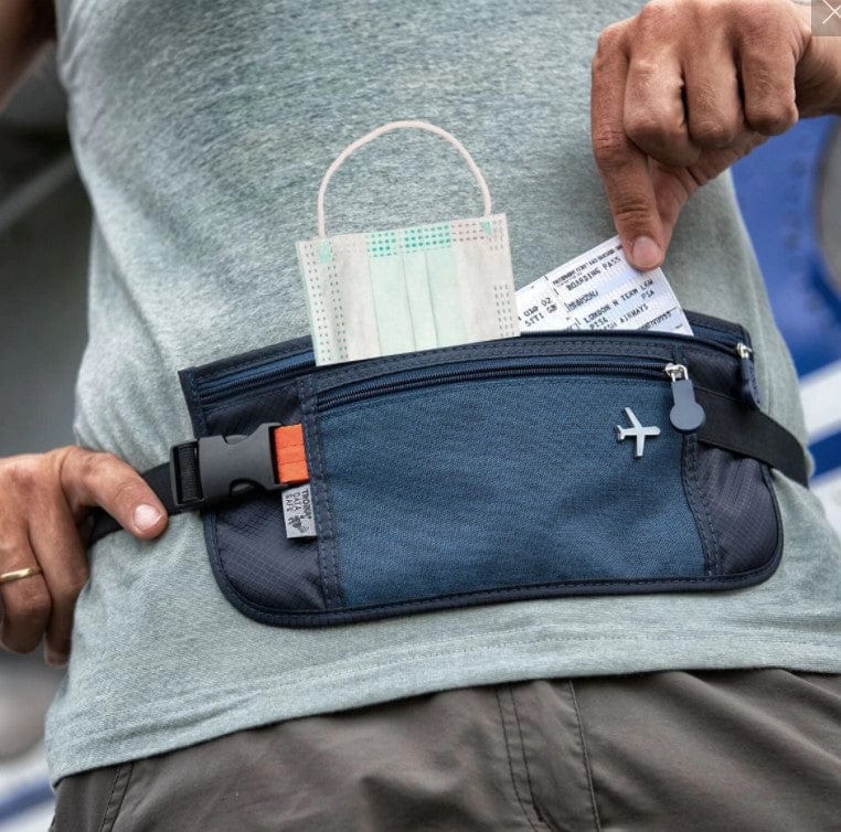 حقيبة حزام الترويكا 2 شركات RFID الاحتيال منع الأزرق