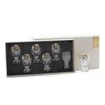 Dimlaj Rayhan Goblet Stems 6Pc Gold & Blue