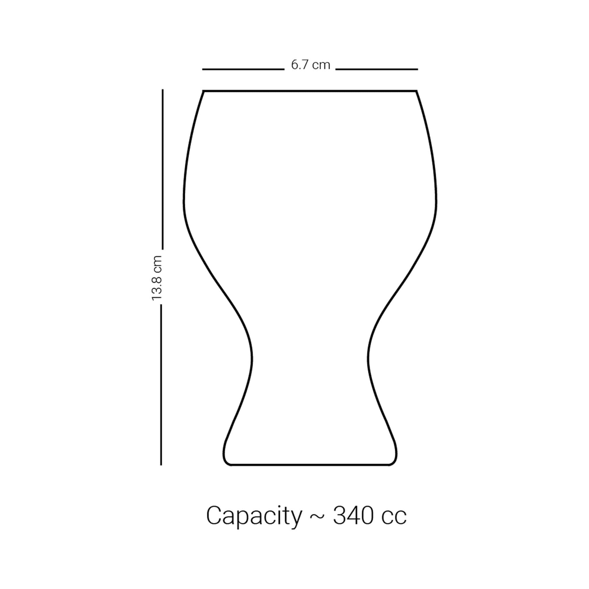 Dimlaj Rayhan Goblet Stems 6Pc Gold & Blue