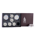 Dimlaj Melange Coffee Cups & Saucers 6Pc Gold & Brown