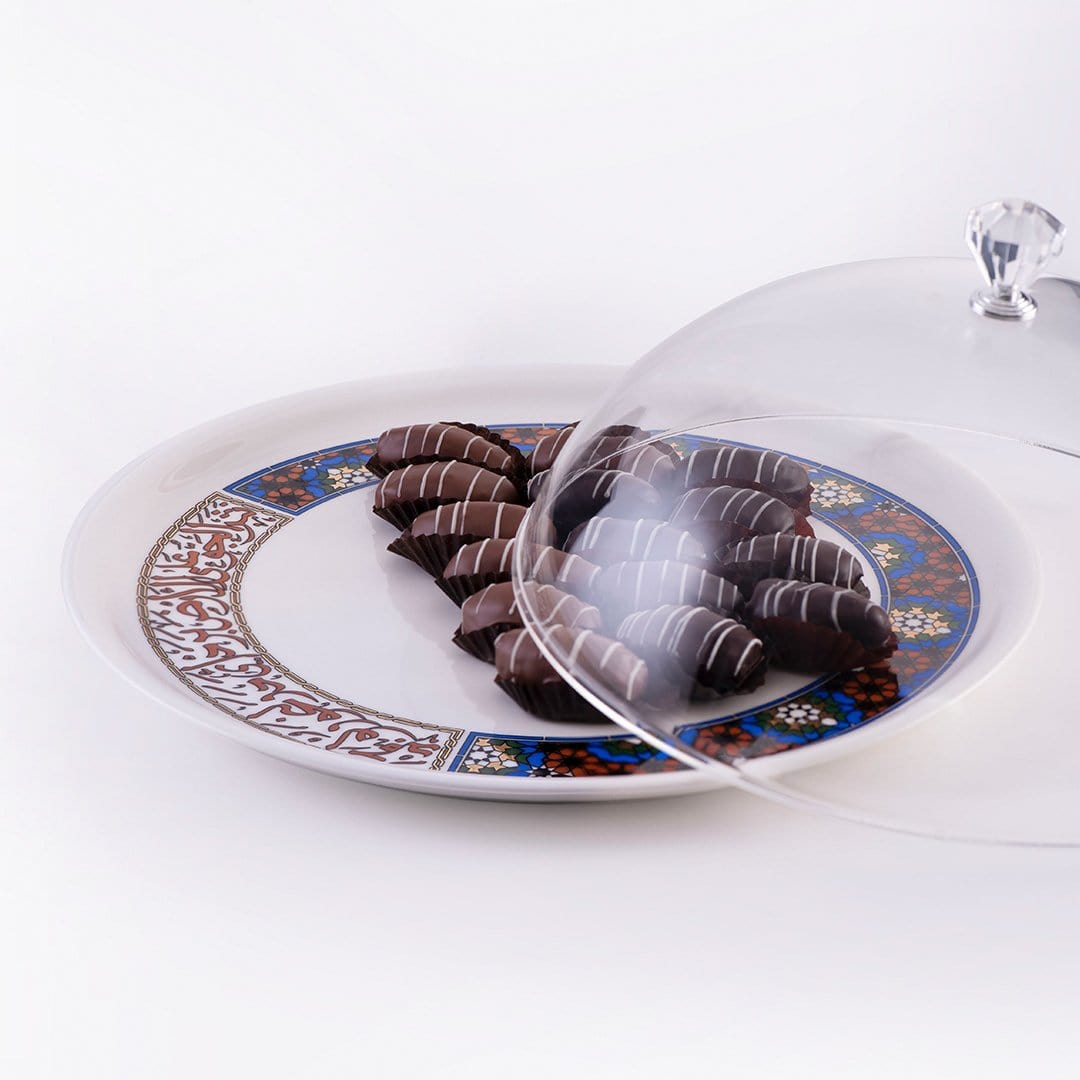 Dimlaj Melange Charger Plate Large Gold & Brown