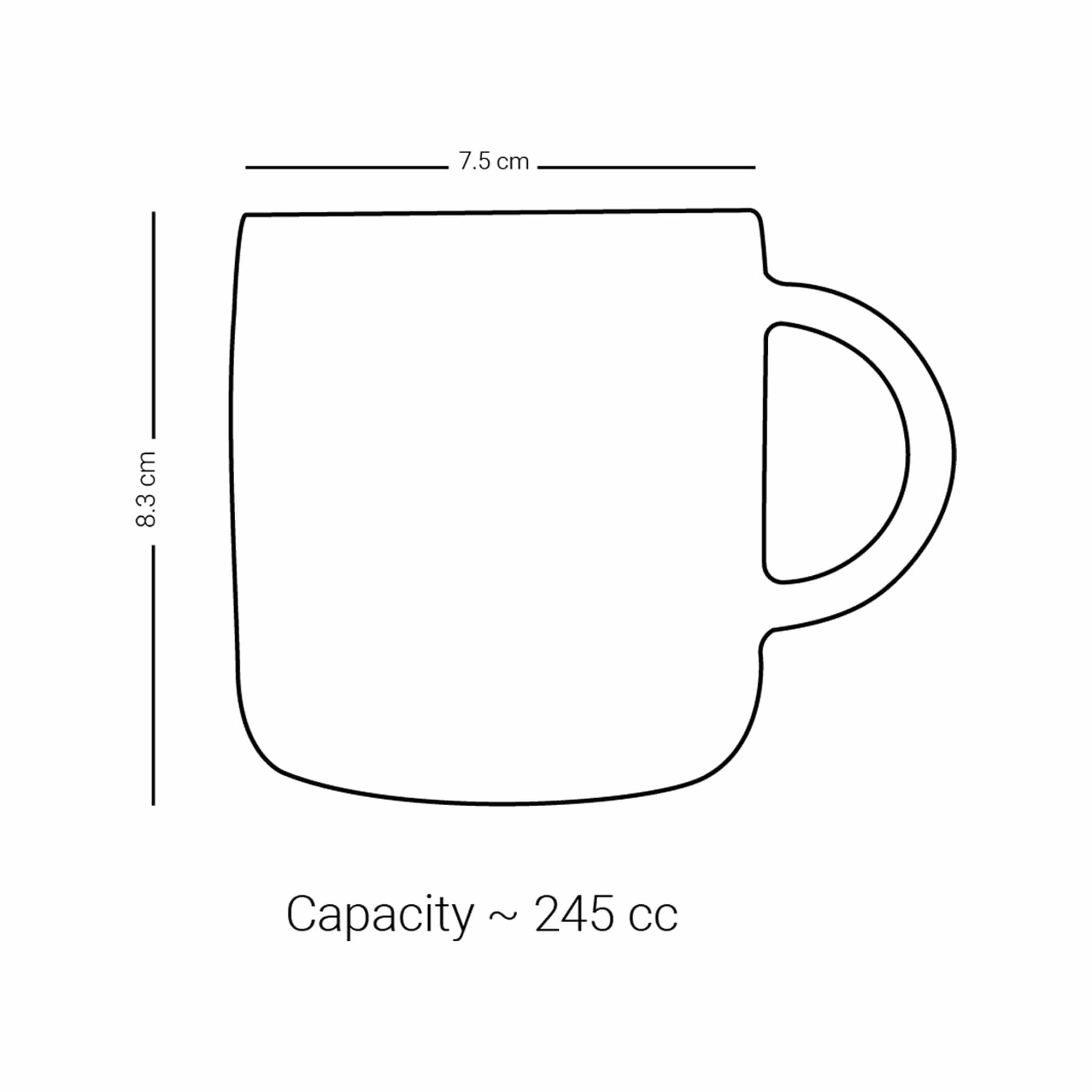 Dimlaj Thuluth Set of 6 Pcs Mugs (Engraved)