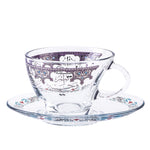 Dimlaj Suroor Tea Cups & Saucers 6Pc Platinum