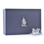 Dimlaj Suroor Tea Cups & Saucers 6Pc Platinum