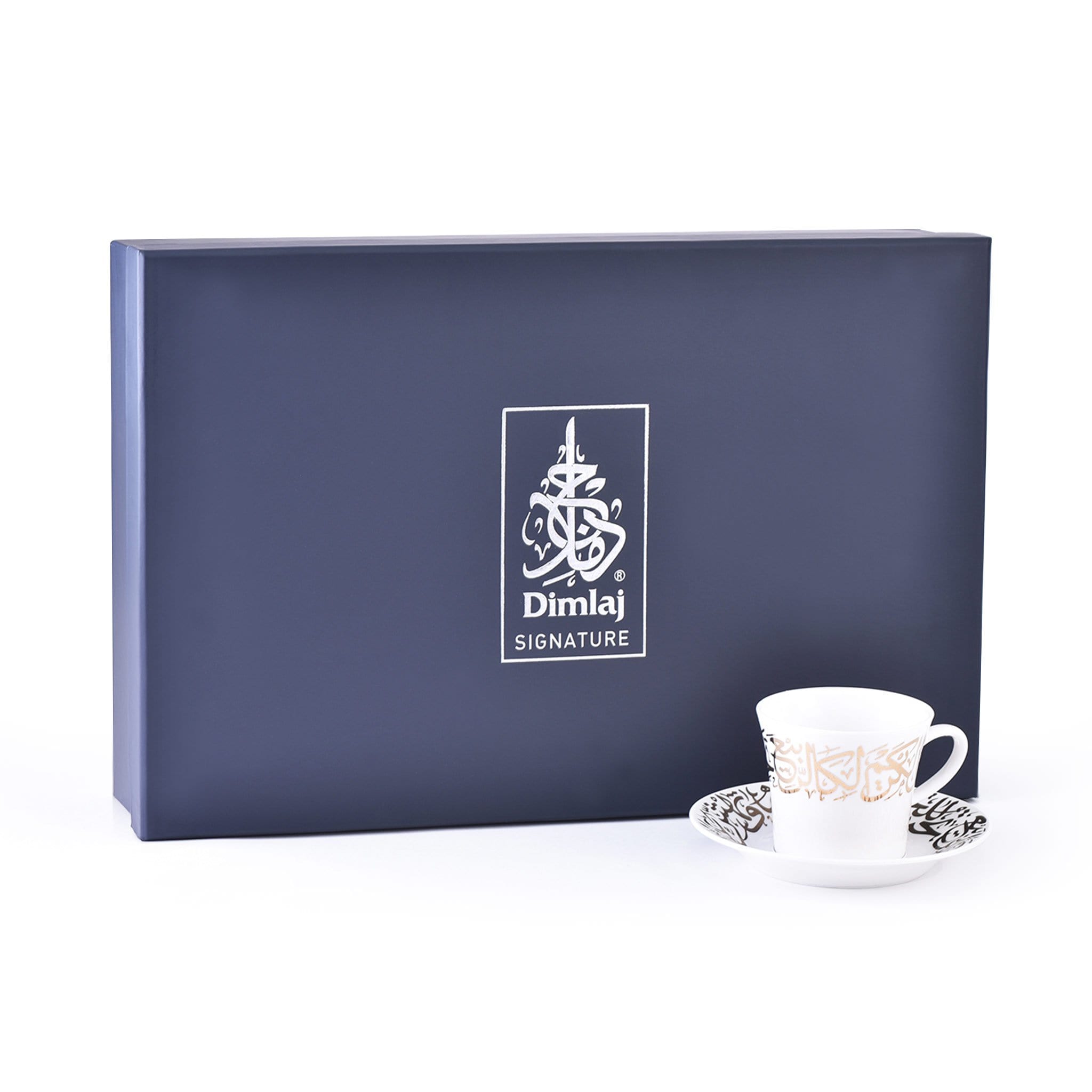 Dimlaj Kareem Set of 6 Pcs Tea Cups and Saucers (Gold)