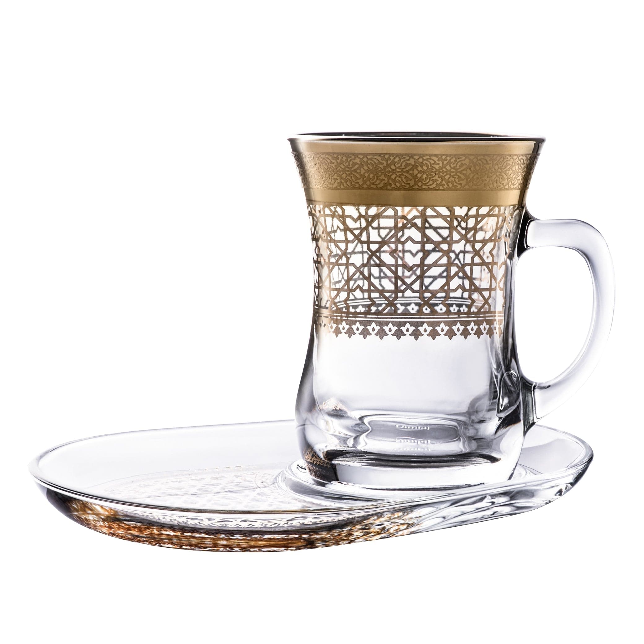 Dimlaj Cordoba Set of 2 Pcs Mug and Saucer (Gold)