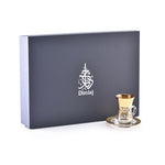 Dimlaj Cordoba Tea Istikanas & Saucers 6Pc Gold