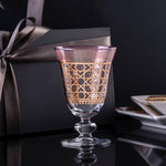 Dimlaj Cordoba Goblet Stems 6Pc Gold & Pink