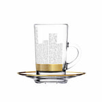 Dimlaj Abraj Tea Cups & Saucers 6Pc Gold