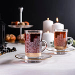 Dimlaj Abraj Tea Cups & Saucers 6Pc Gold