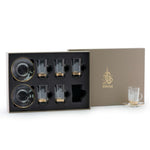 Dimlaj Abraj Tea Cups & Saucers 6Pc Gold