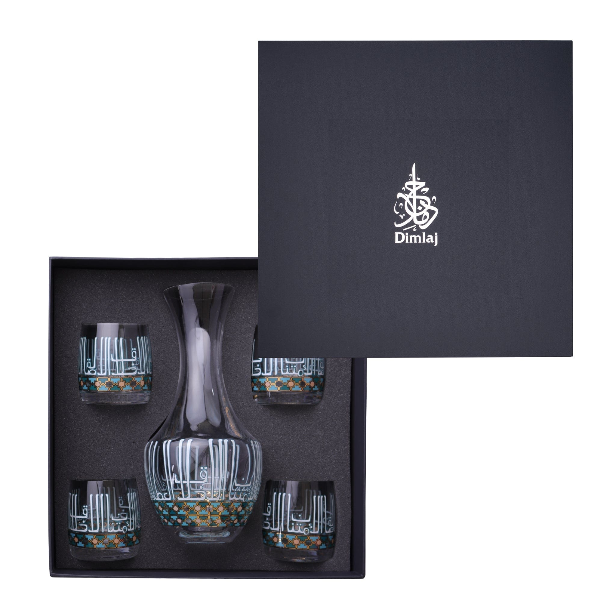 Dimlaj Asala Drinkset 5Pc Gold & Green