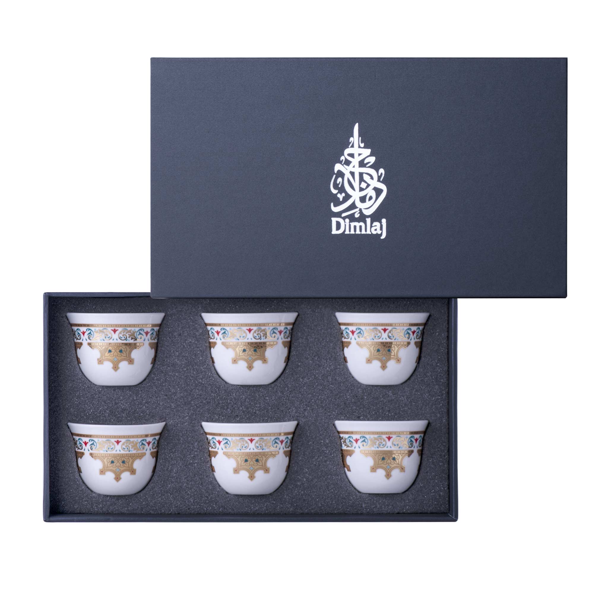 Dimlaj Suroor Set of 6 Pcs Cawa Cups (Gold)