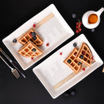 Dimlaj Abraj Rectangle Plates 2Pc Medium Gold