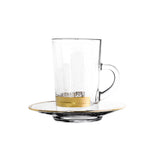 Dimlaj Abraj Tea Cups & Saucers 6Pc Gold