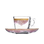 Dimlaj Selena Espresso Set 6Pc Gold & Pink