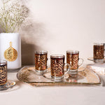 Dimlaj Kareem Tea Cups & Saucers 6Pc Gold