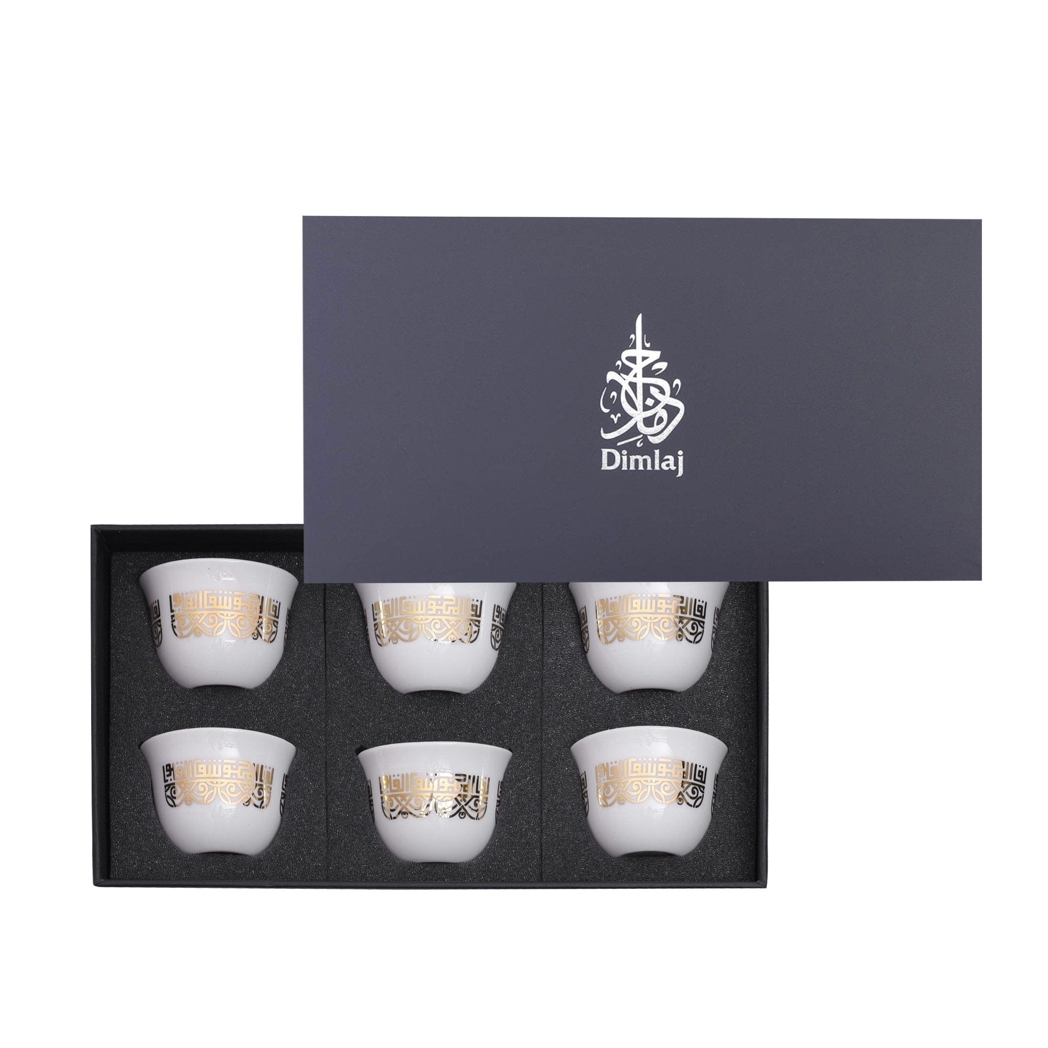 Dimlaj Shafa Set of 6 Cawa Cups (Gold)