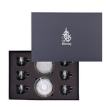 Dimlaj Wurood Espresso Set 6Pc Gold & Green