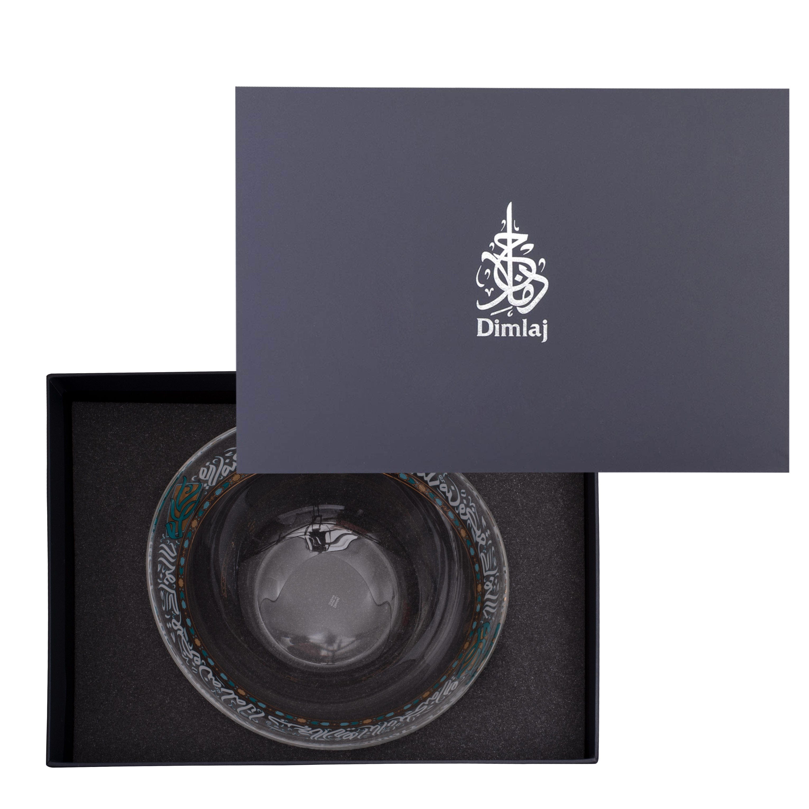 Dimlaj Wurood Serving Bowl Gold & Green