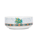 Dimlaj Wurood Bowl Set 2Pc Porcelain Gold & Green