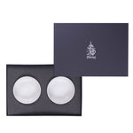 Dimlaj Wurood Bowl Set 2Pc Porcelain Gold & Green