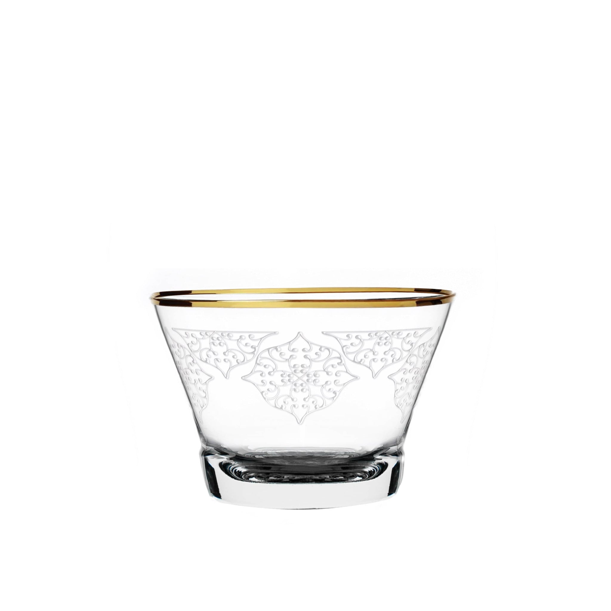 Dimlaj Perla Cawa Cups 6Pc Crystal Gold