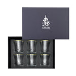 Dimlaj Perla Short Tumblers 6Pc Crystal Gold