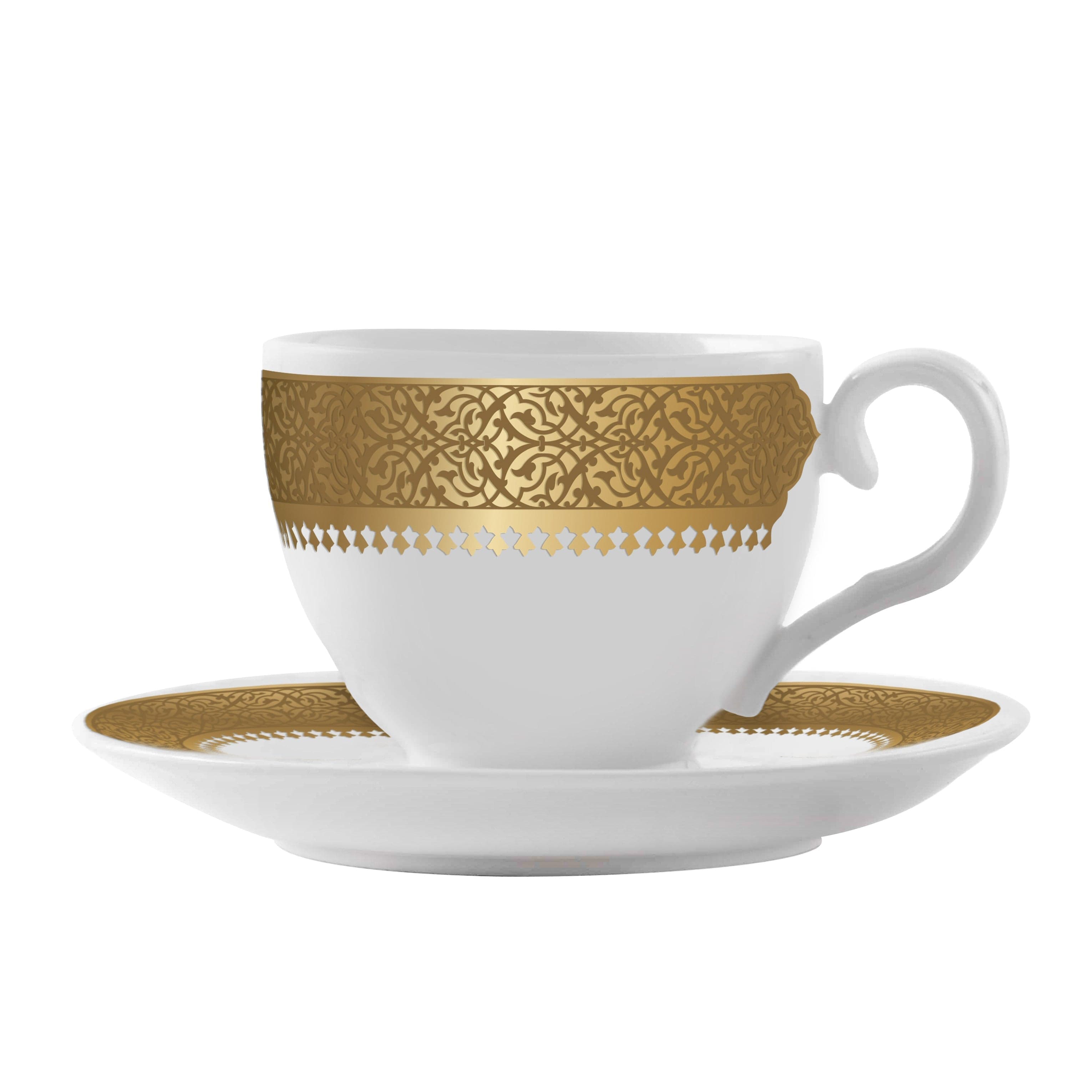 Dimlaj Cordoba Set of 6 Pcs Tea Cups (Gold)