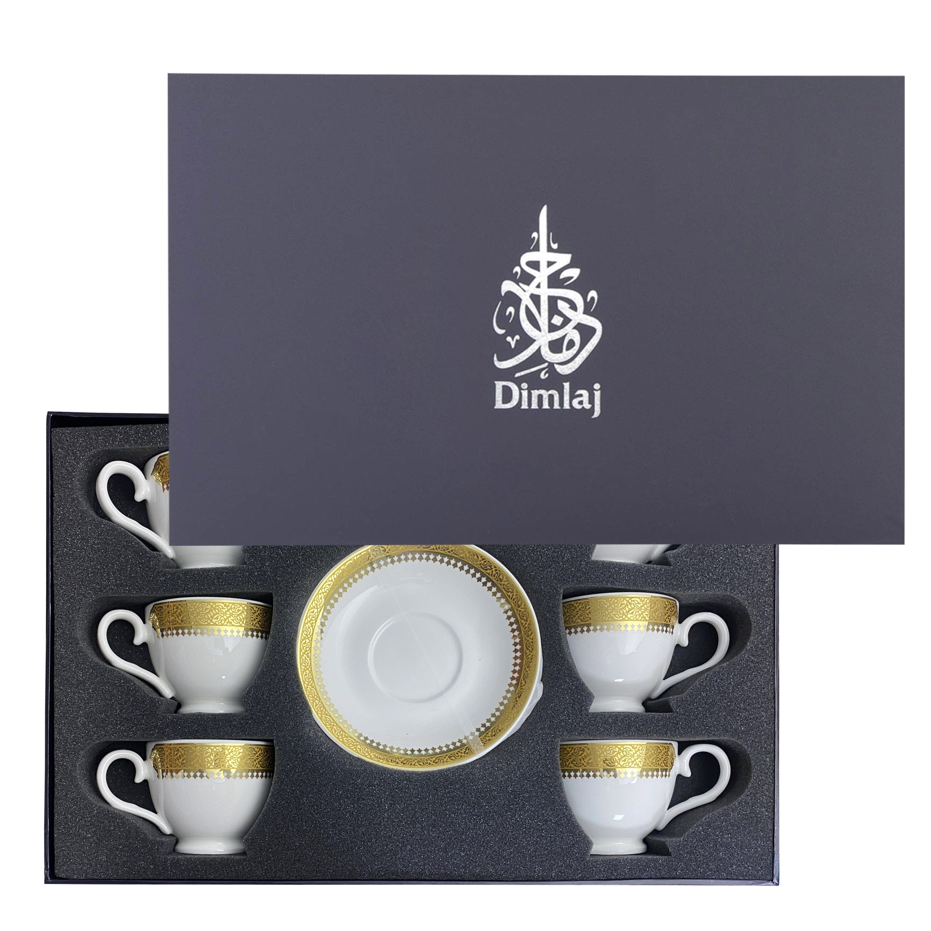 Dimlaj Cordoba Set of 6 Pcs Tea Cups (Gold)