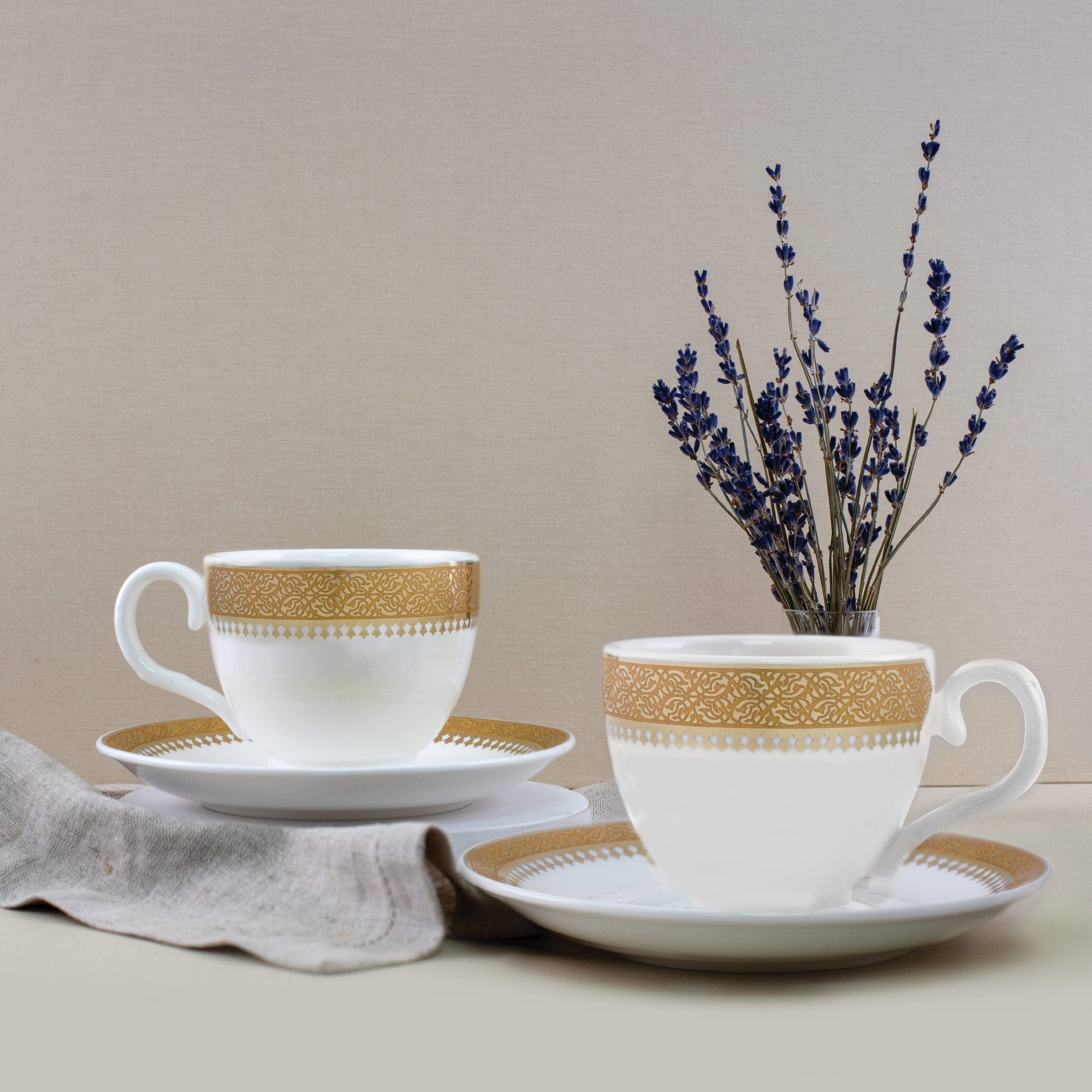 Dimlaj Cordoba Set of 6 Pcs Tea Cups (Gold)