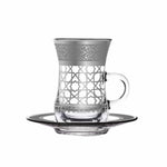 Dimlaj Cordoba Tea Cups 6Pc Platinum