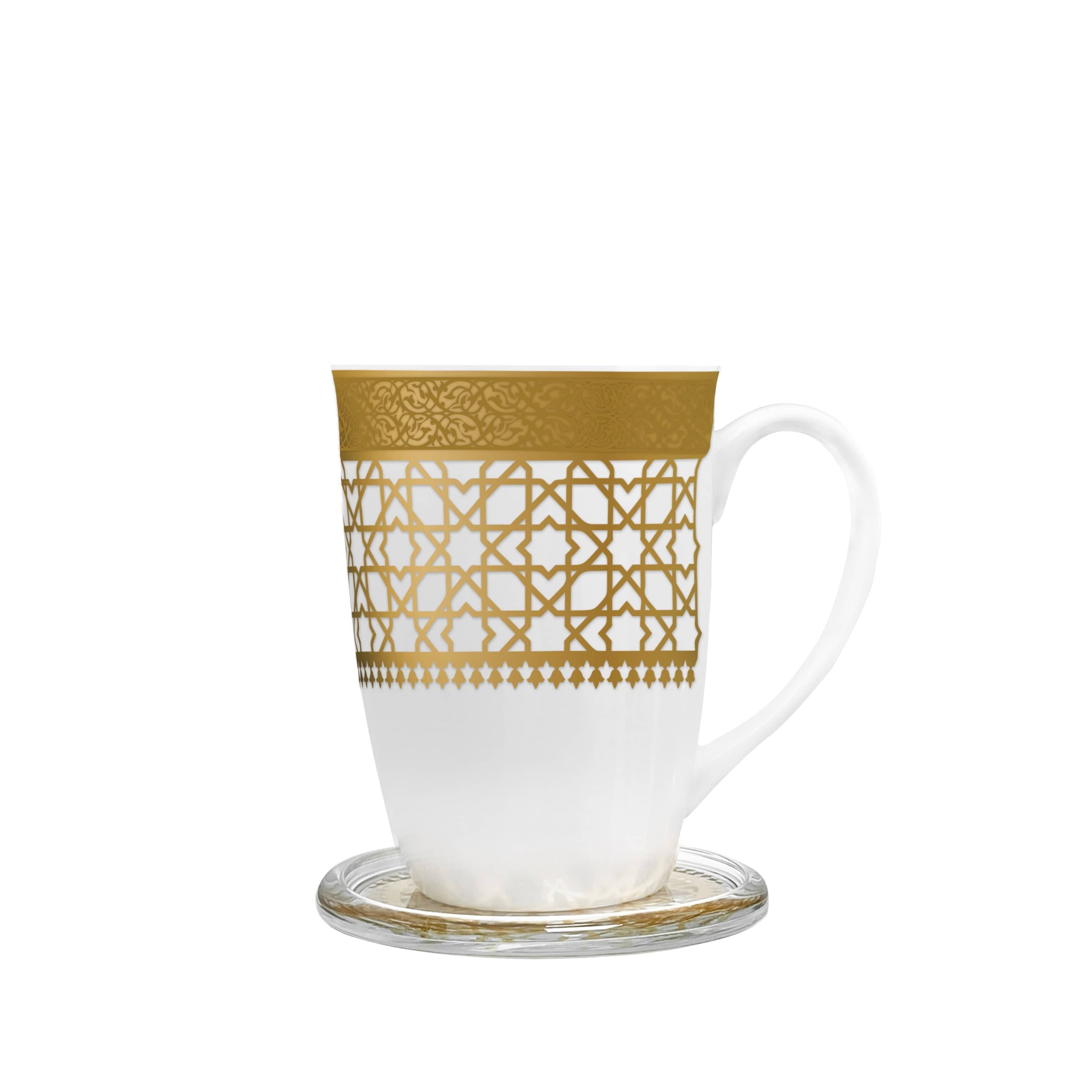 Dimlaj Cordoba Set of 4 Pcs Mugs & Covers (Gold)