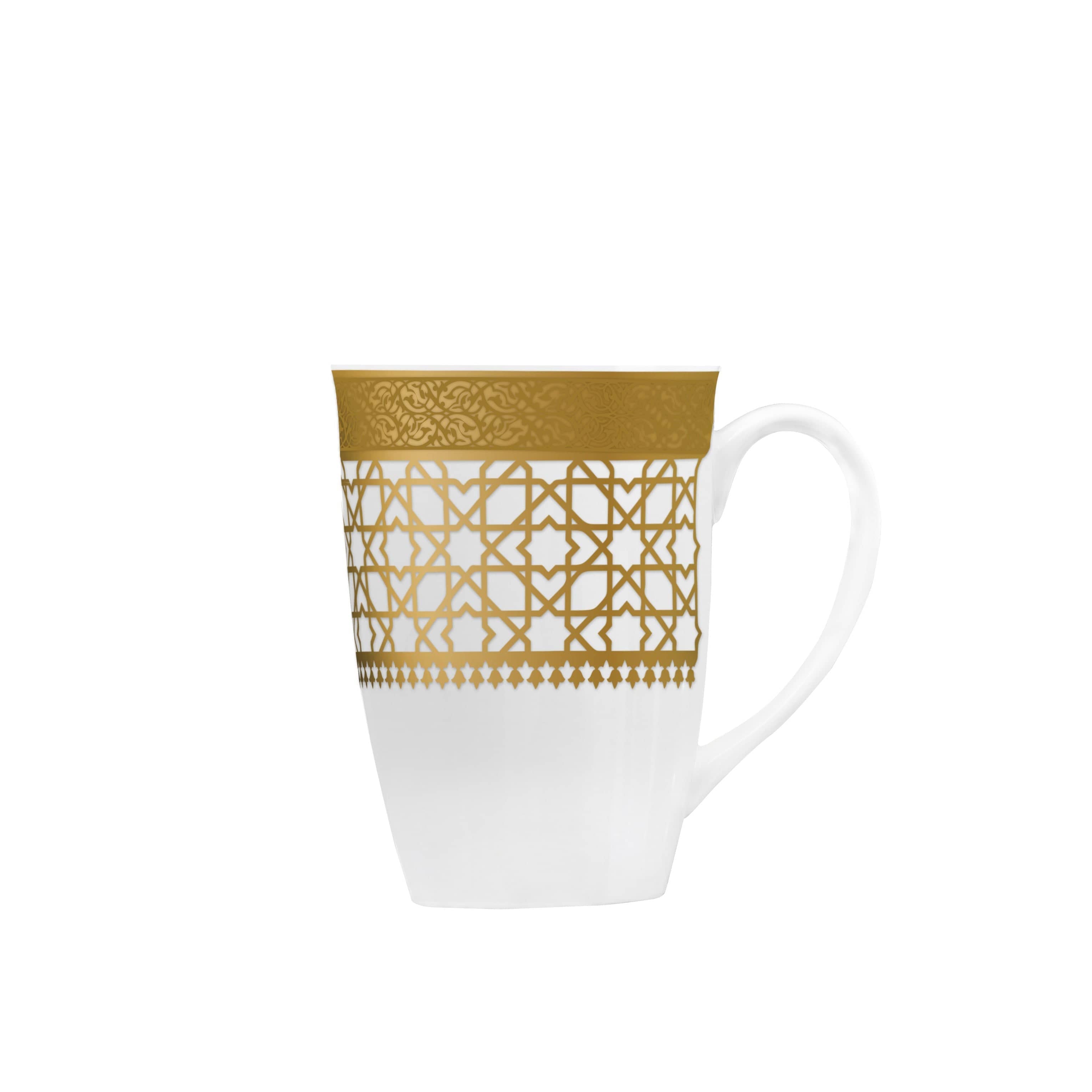 Dimlaj Cordoba Set of 4 Pcs Mugs & Covers (Gold)
