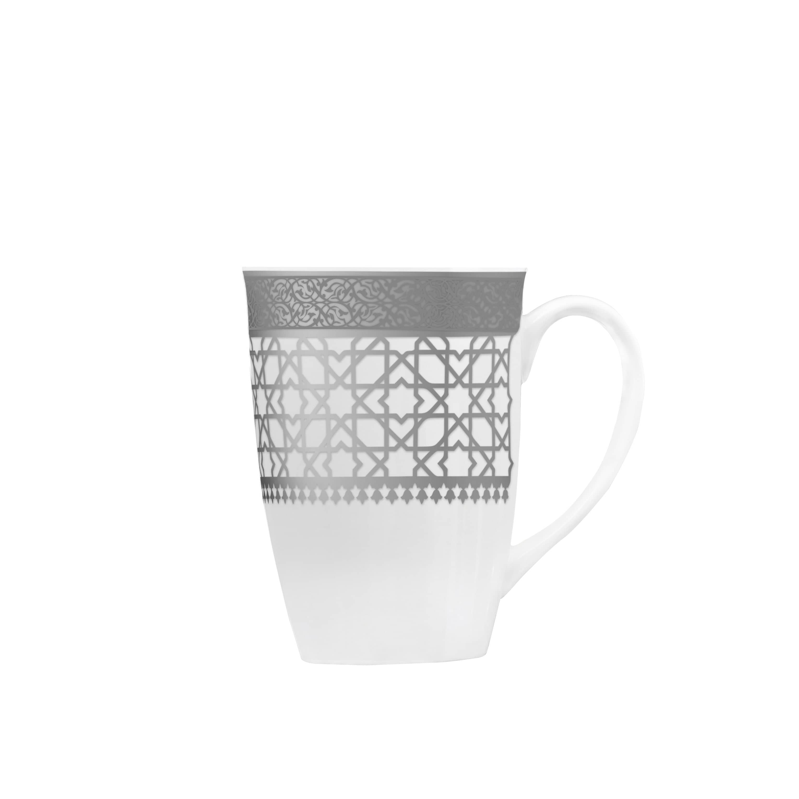 Dimlaj Cordoba Set of 4 Pcs Mugs & Covers (Platinum)