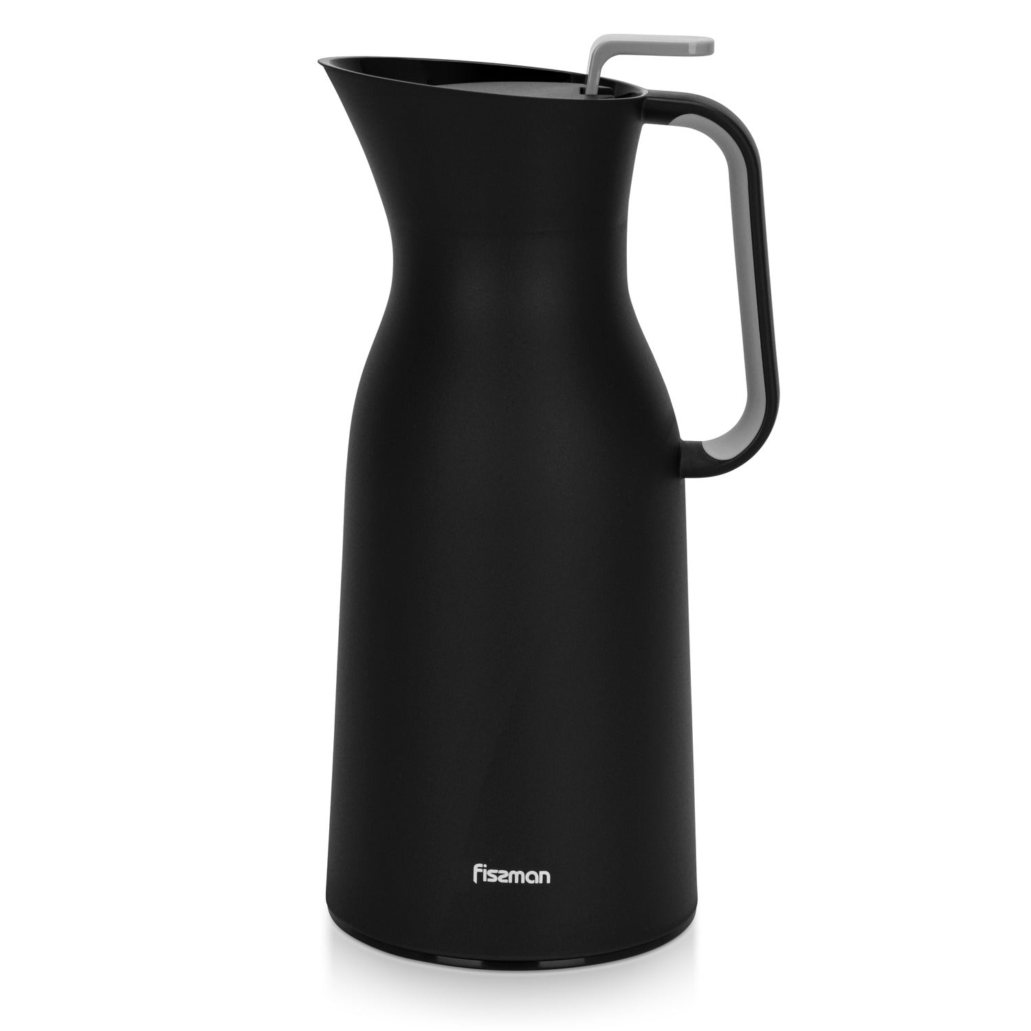 Fissman Vacuum Insulated Flask 1000 Ml Black With Pink Glass Liner