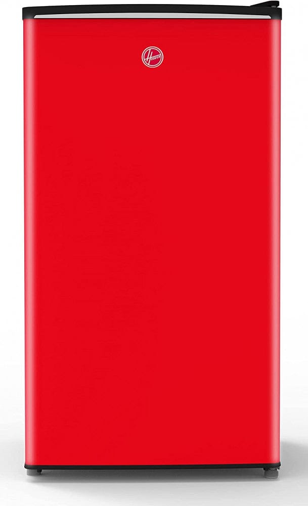 Hoover 118L Single Door Compact Refrigerator with Freezer Compartment - Mechanical Control, Adjustable Thermostat, Security Lock, 1 Removable Shelf, Defrost Feature, 1 Year Warranty, Red - HSD-K118-R