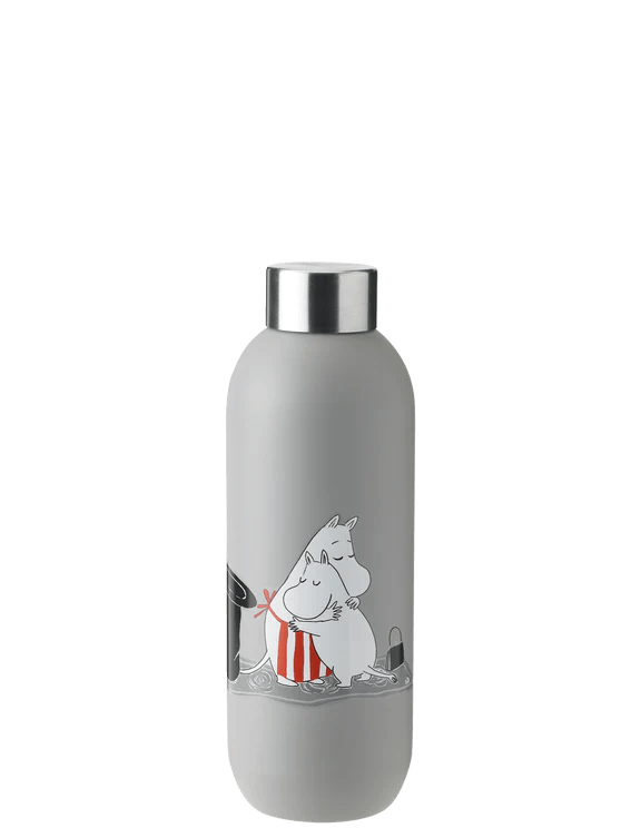 Stelton Keep Cool drinking bottle 0.75 L light grey Moomin 1372-4